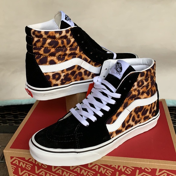 VANS SK8-HI LEOPARD BLACK/TRUE WHITE WMNS - Picture 9 of 16